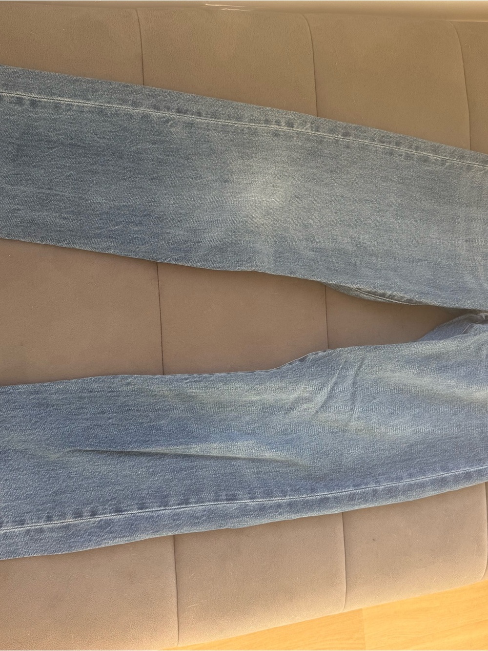 Denim Forum Light Blue Straight Leg Jeans